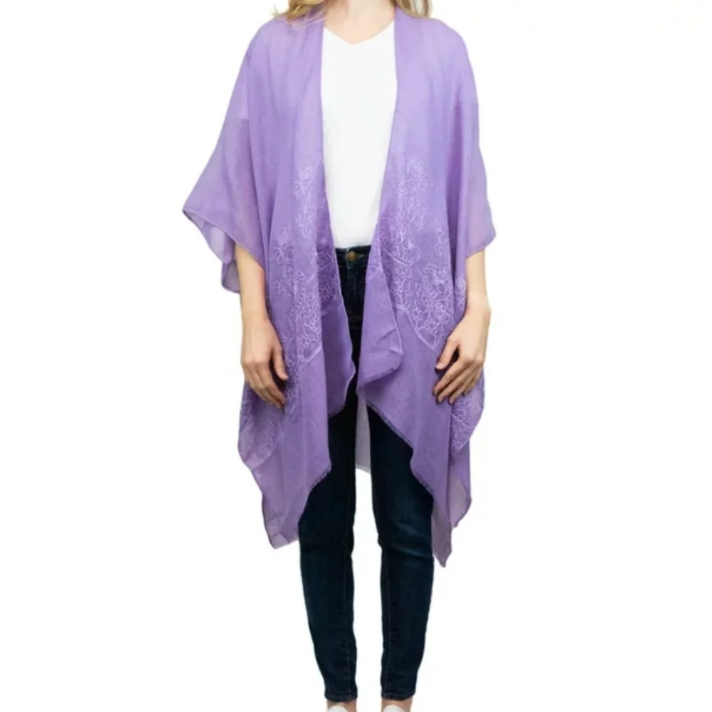Dreamy Embroidered Open-Front Layering duster - Picture 12 of 14